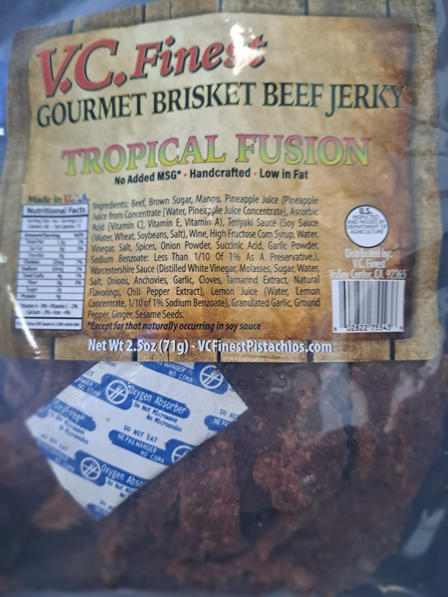 V.C. Finest Beef Jerky - Tropical Fusion